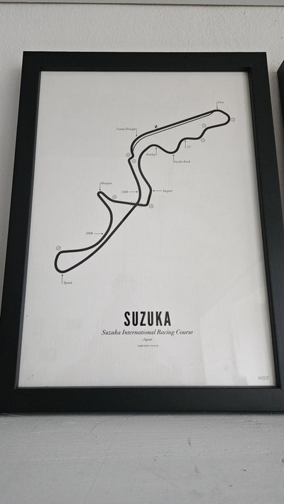 Circuit Poster Suzuka · Van Wijck Luxe White Edition