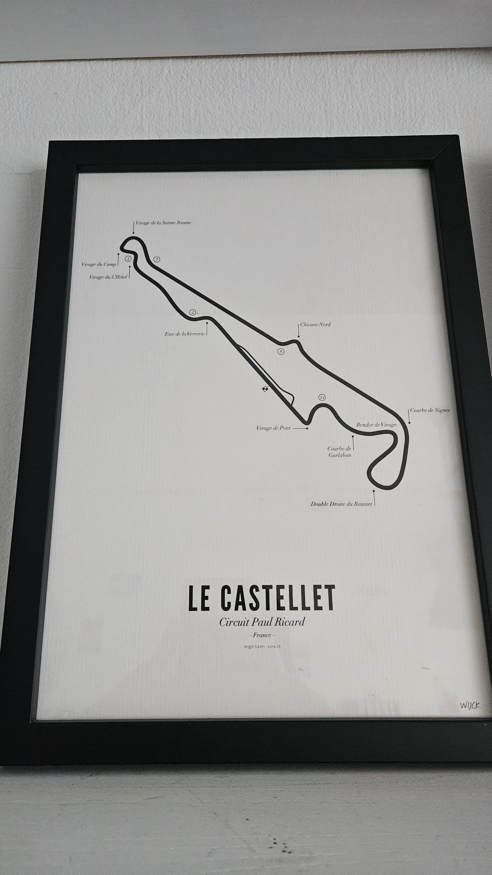 Circuit Poster Le Castellet · Van Wijck Luxe White Edition