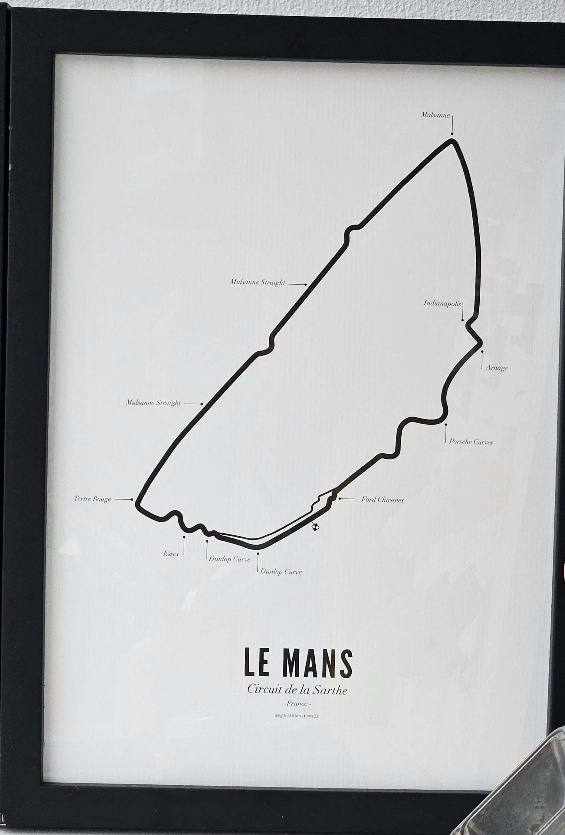 Circuit Poster Le Mans · Van Wijck Luxe White Edition